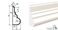 Фасадная лепнина Молдинг Цокольный ЦВ-120/1 2000х50 мм