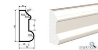 Фасадная лепнина Молдинг Цокольный ЦВ-150/3 2000х70 мм