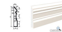 Фасадная лепнина Молдинг Цокольный ЦВ-170/1 2000х30 мм