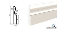 Фасадная лепнина Молдинг Цокольный ЦВ-180/1 2000х30 мм