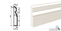 Фасадная лепнина Молдинг Цокольный ЦВ-200/2 2000х35 мм