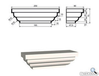 Пилястра Капитель ПЛВ-150/1 250х90 мм