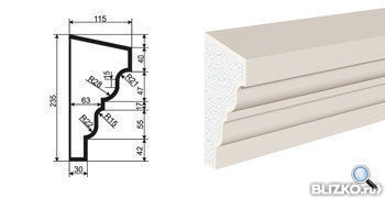 Подоконник ПВ-235/1 2000х115 мм