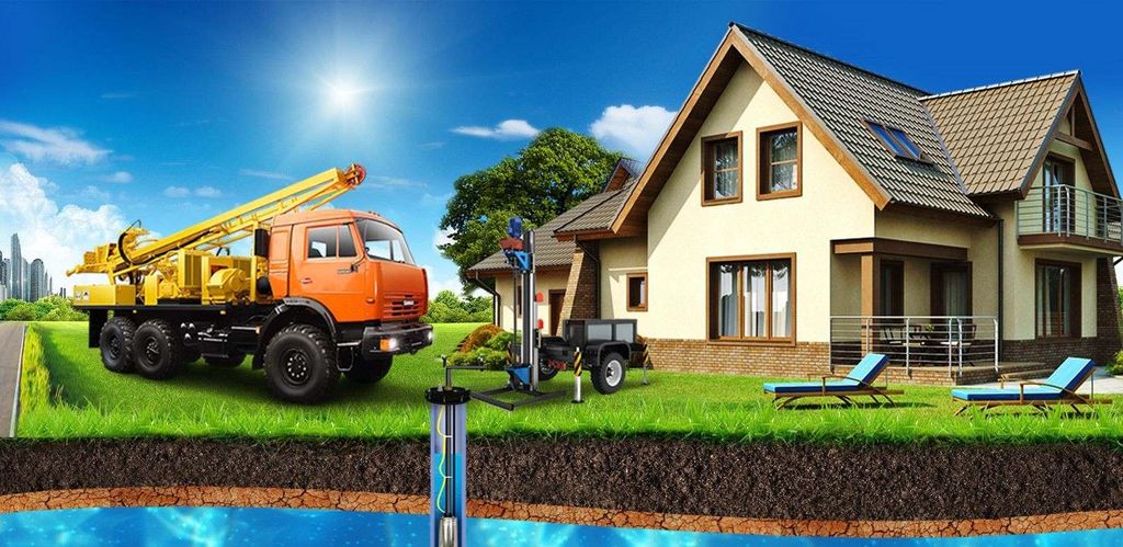 Бурение скважины артезианской на воду, труба ПНД или НПВХ, 125 мм в ...