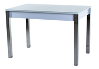 Стол обеденный «Гала-17», стекло, раздвижной, опоры хром, размер 120(+30)*80 см