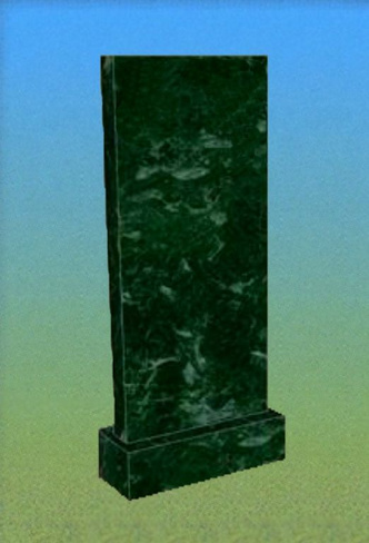 Памятник из зеленого гранита Прямой