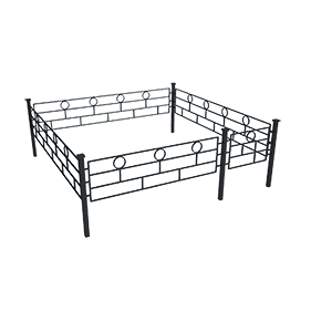 Оградка на могилу круги и прямоугольники