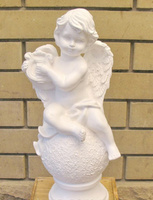 Садовая скульптура Ангел с арфой
