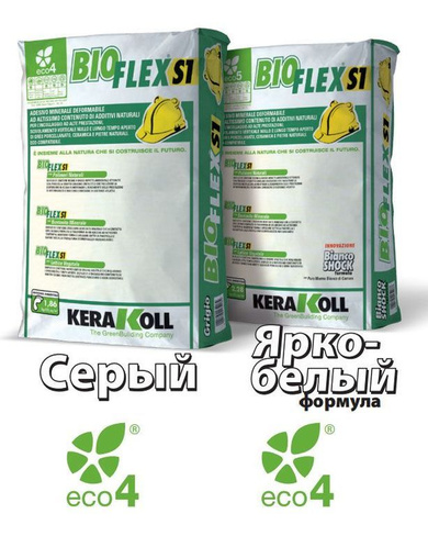 Плиточный клей Bioflex S1 ярко-белый, 25кг