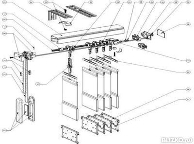 Комплектующие для вертикальных жалюзи