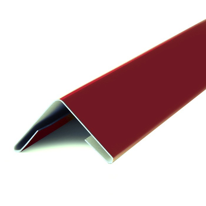 Планка угла наружного простая 50х50х2000 RAL 3011 цвет Красно ...