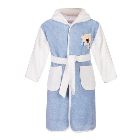 Детский банный халат Барни цвет: голубой (2-3 года)