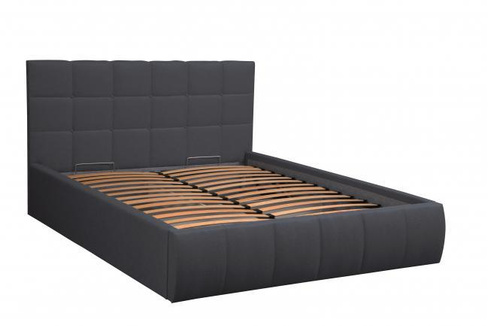 Кровать двухспальная с подъемным механизмом "Диана" (1600) (жаккард серый)
