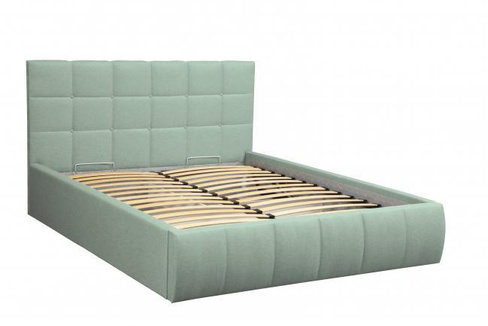 Кровать двухспальная с подъемным механизмом "Диана" (1600) (жаккард аква)