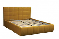 Кровать двухспальная с подъемным механизмом "Диана" (1600) (жаккард горчица