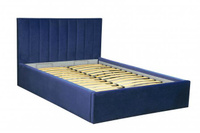 Кровать двухспальная с подъемным механизмом "Юнона" (1600) (ягуар блю)