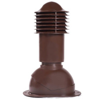Труба вентиляционная Viotto 110 мм неутепленная коричневый шоколад
