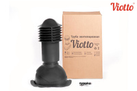 Труба вентиляционная Viotto с проходным элементом 150 мм утепленная серый