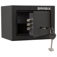 Сейф мебельный BRABIX "SF-140KL", 140х195х140 мм, ключевой замок, черный, 291140