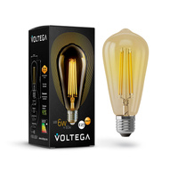 Лампа Voltega VG10-ST64Gwarm6W Loft LED ST64 6W E27 Стекло Тонированный