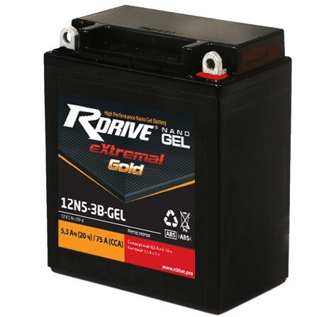 АКБ 5Ач "RDrive eXtremal GOLD GEL 12N5-3B" О.П. 119х59х130