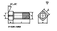 Винты по ГОСТ 1485-84 квадратной головкой, засверленным концом Сталь 25Х1МФ