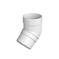 Колено трубы 135 гр Технониколь ПВХ Оптима 80 мм, белый