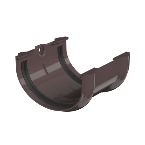 Соединитель желоба Технониколь ПВХ Оптима 120 мм, темно-коричневый