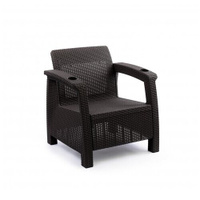 Кресло Альтернатива Ротанг Плюс М8839 (без подушки), мокко/темно-коричневый