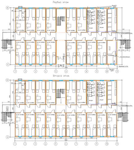 Быстровозводимое здание общежития на 60 человек
