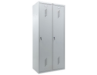 Шкаф для раздевалок металлический Практик Стандарт LS-21-80U двухдверный под хранение униформы Промет