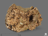 Апатит, кристаллы на породе, 10,1х6,8х6 см