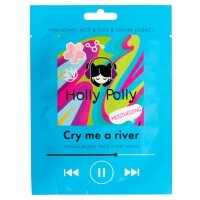 Holly Polly - Увлажняющая тканевая маска с гиалуроновой кислотой, алое и экстрактом сакуры Cry Me a River на кремовой ос