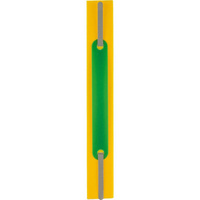 Механизм для скоросшивателя Комус металлопластиковый самоклеющийся желтый/зеленый (150х20 мм, 10 штук в упаковке)