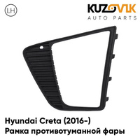 Рамка противотуманной фары левая Hyundai Creta (2016-) KUZOVIK