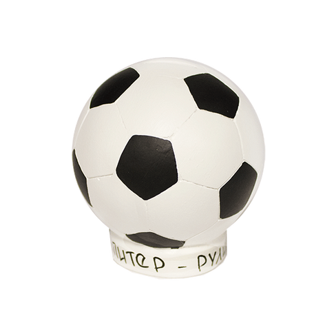 Копилка Мяч футбольный 12 см керамика в ассортименте бело-синий