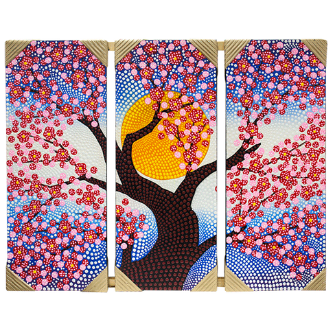 Картина Триптих Весна 64х50 см австралийская роспись