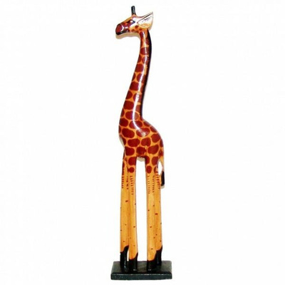 Каталка Жираф, 16 см, дерево