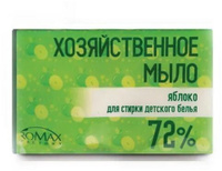 Мыло хозяйственное для стирки детского белья Яблоко 72% Romax, 200 г
