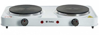 Плитка электрическая DELTA D-706 двухконфорочная диск белая (5)