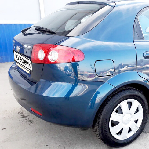 Бампер задний в цвет кузова Chevrolet Lacetti (2004-2013) хэтчбек 58U - Dark Turquoise - Синий КУЗОВИК