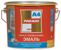 Эмаль PARADE А4 termo acryl белая п/мат 120 град 2, 7л Швеция x 1