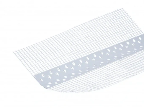 Профиль углозащитный мягкий пластиковый с сеткой 100х100 мм 25 м