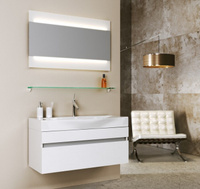 Мебель для ванной Aqwella Бергамо 80 подвесная белая