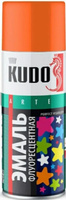 KUDO KU-1205 Эмаль аэрозольная флуоресцентная оранжевая-желтая (0,52л)