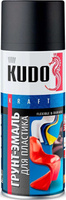 KUDO KU-6002 грунт-эмаль аэрозольная для пластика черная (0,52л)