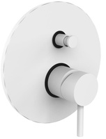 Смеситель Paffoni LIG015BO встраиваемый для душа девиатор-кнопка на 2 выхода, белый