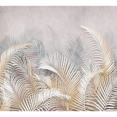 Фотообои Dekor Vinil Листья пальмы в светло-бежевых оттенках