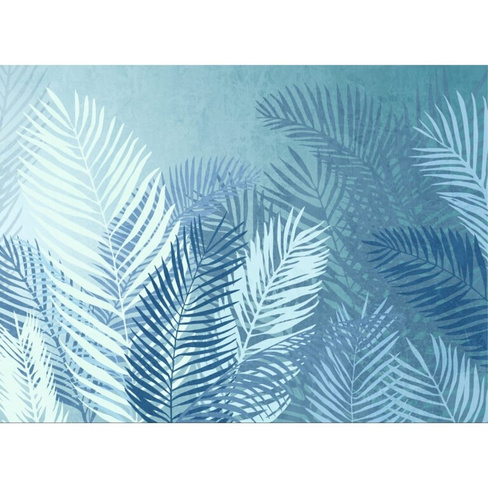 Фотообои Dekor Vinil Пальмовые листья в синих оттенках