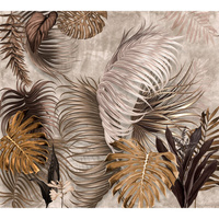 Фотообои Dekor Vinil Тропические листья в бежево-коричневых оттенках